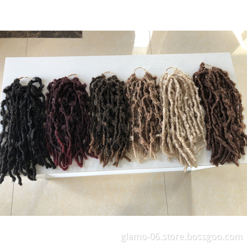 Glamo Synthetic hair extention Bob Locs For African women Crochet Distressed Soft Faux butterfly locs